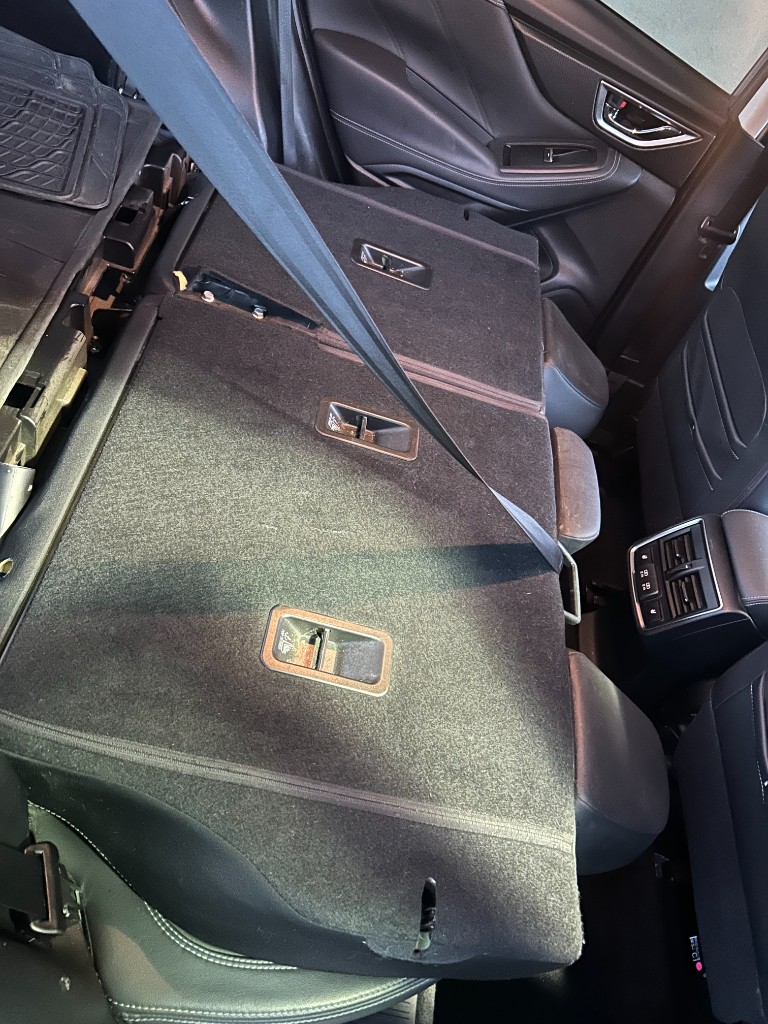 After — Subaru Forester trunk after dog hair was vacuumed out