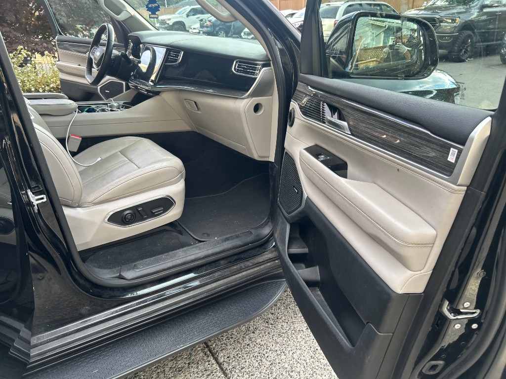 Clean cream Wagoneer front cabin